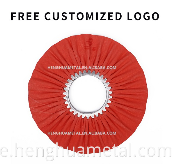 Henghua 2022 KOSTENLOSES Customized Logo Red Buffing Rad für Aluminiumoberflächenpolieren aus Edelstahl
